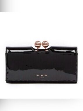 Ted Baker Black Patent Leather Wallet